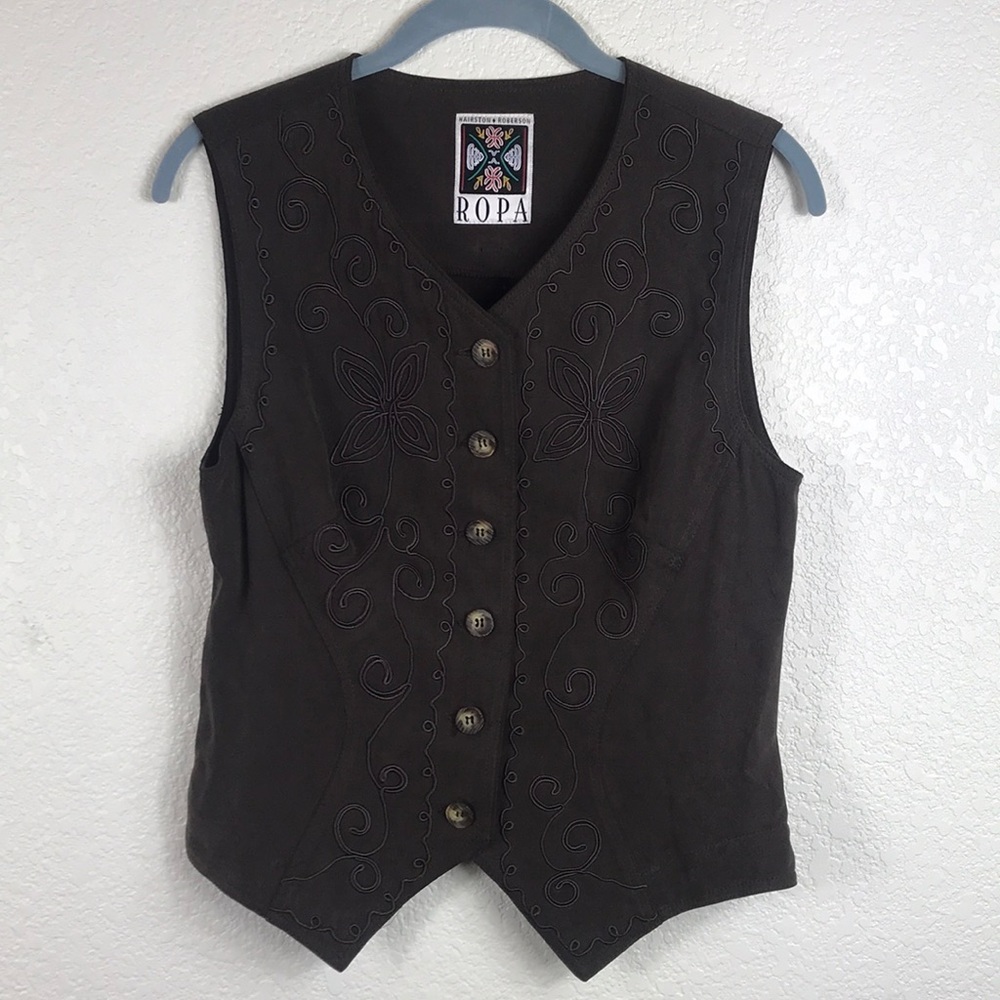 Hairston Roberson ROPA Vest Black Embroidered